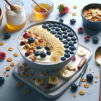 Explosão de Frutas e Iogurte: Café da Manhã Saudável e Delicioso em 300 Calorias!